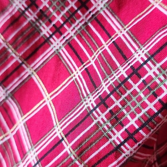 Heart Of Haute Red Plaid Cotton Dress Size S - Picture 3 of 6